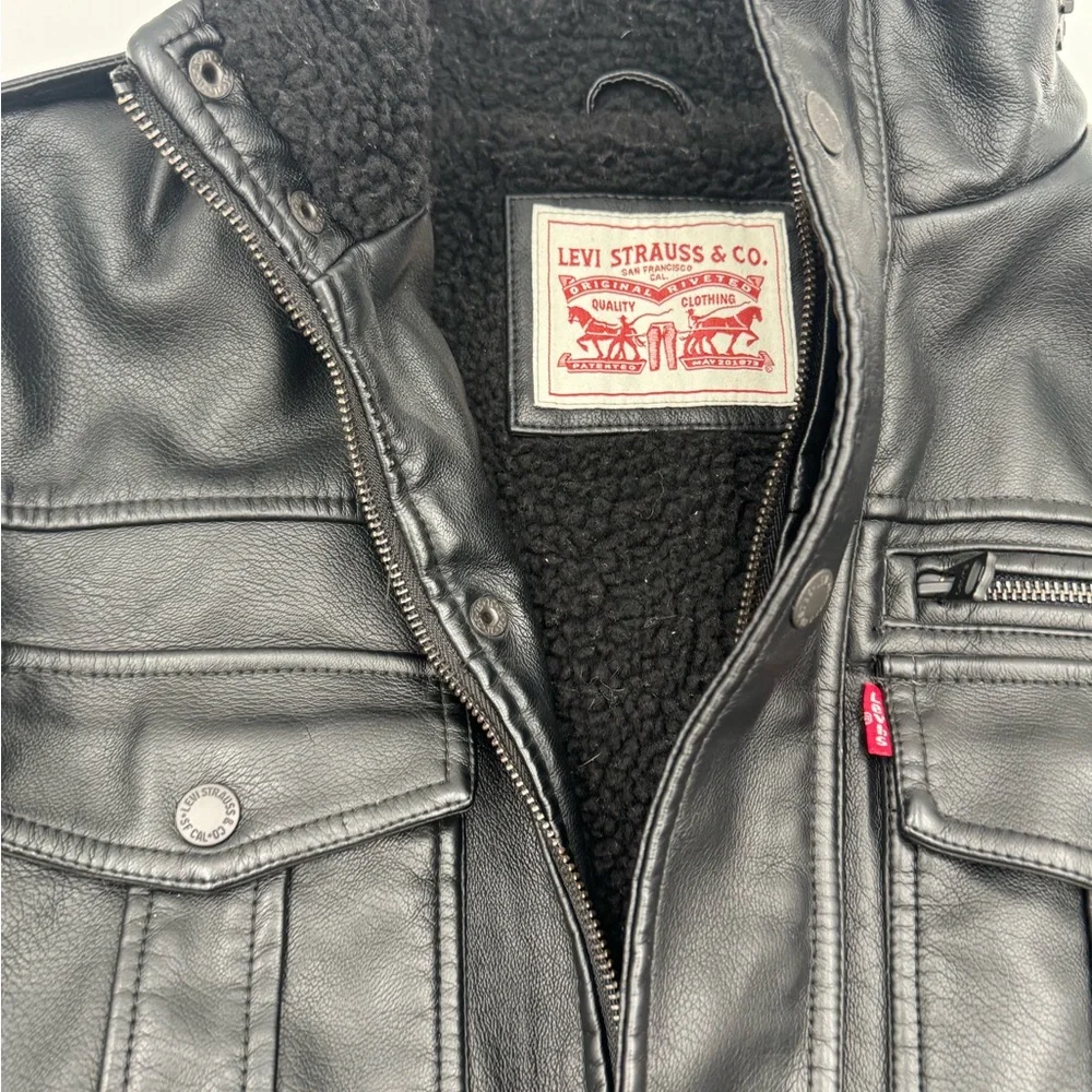 Men's Levi Black Vegan Leather Jacket